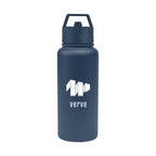 Jasper Recycled Stainless Steel Bottle, 32 oz - Navy - Silk Screen