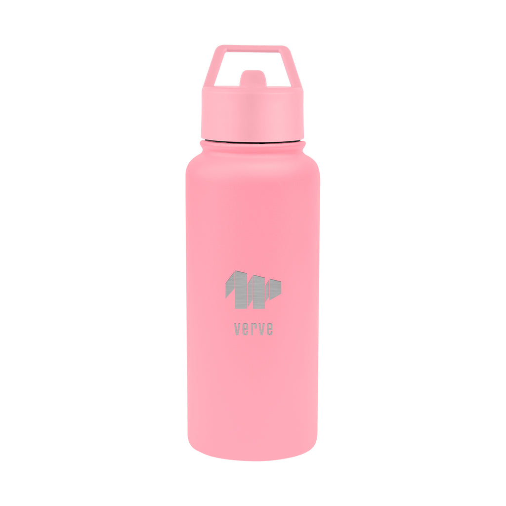 Jasper Recycled Stainless Steel Bottle, 32 oz - Pink - Laser Engraving