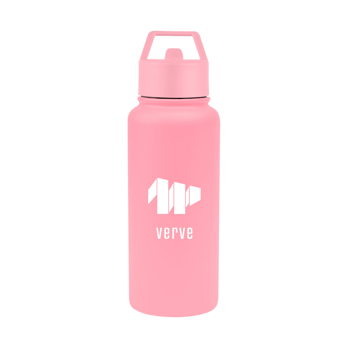 Jasper Recycled Stainless Steel Bottle, 32 oz - Pink - Silk Screen