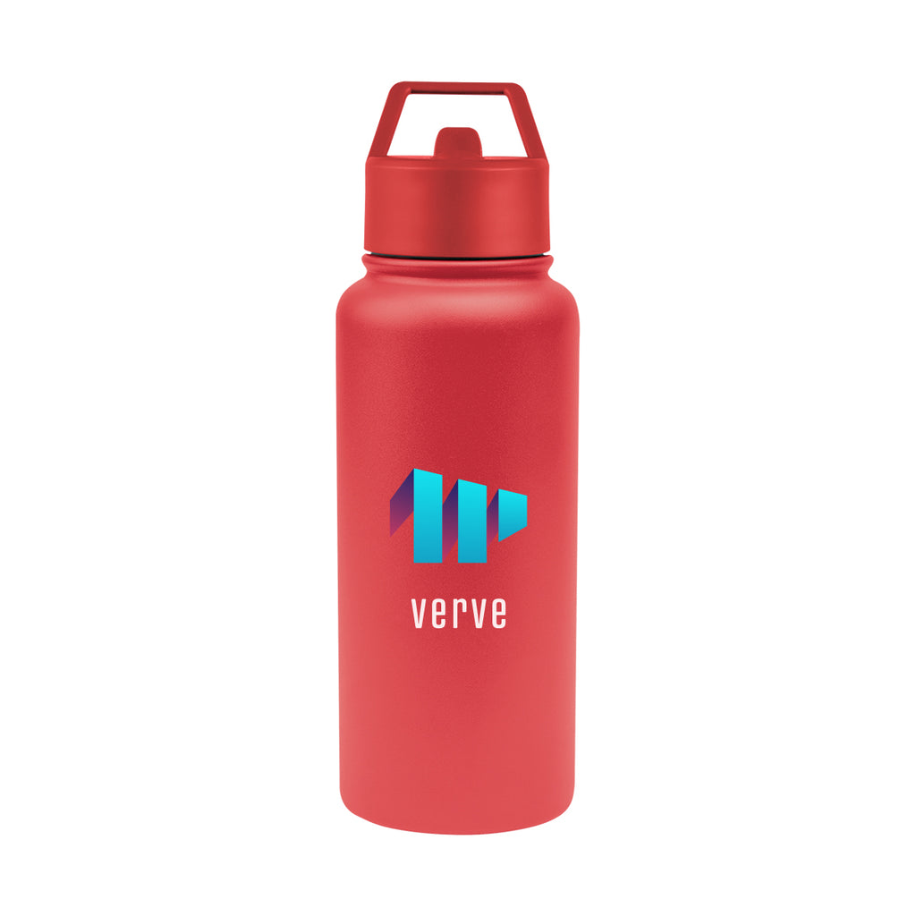 Jasper Recycled Stainless Steel Bottle, 32 oz - Red - Colorbrite