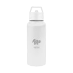 Jasper Recycled Stainless Steel Bottle, 32 oz - White - Laser Engraving