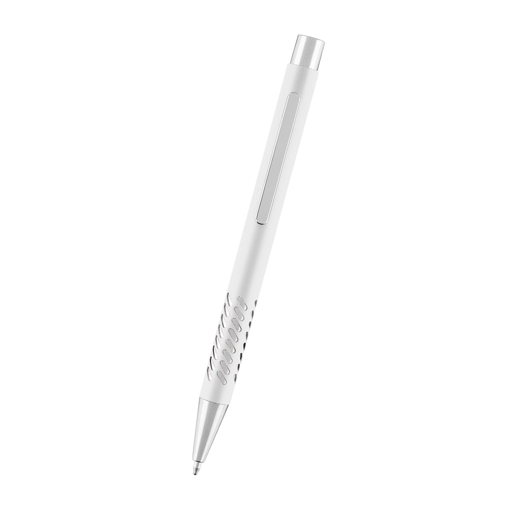 Jayden Pen in Recycled Aluminum - White - Front