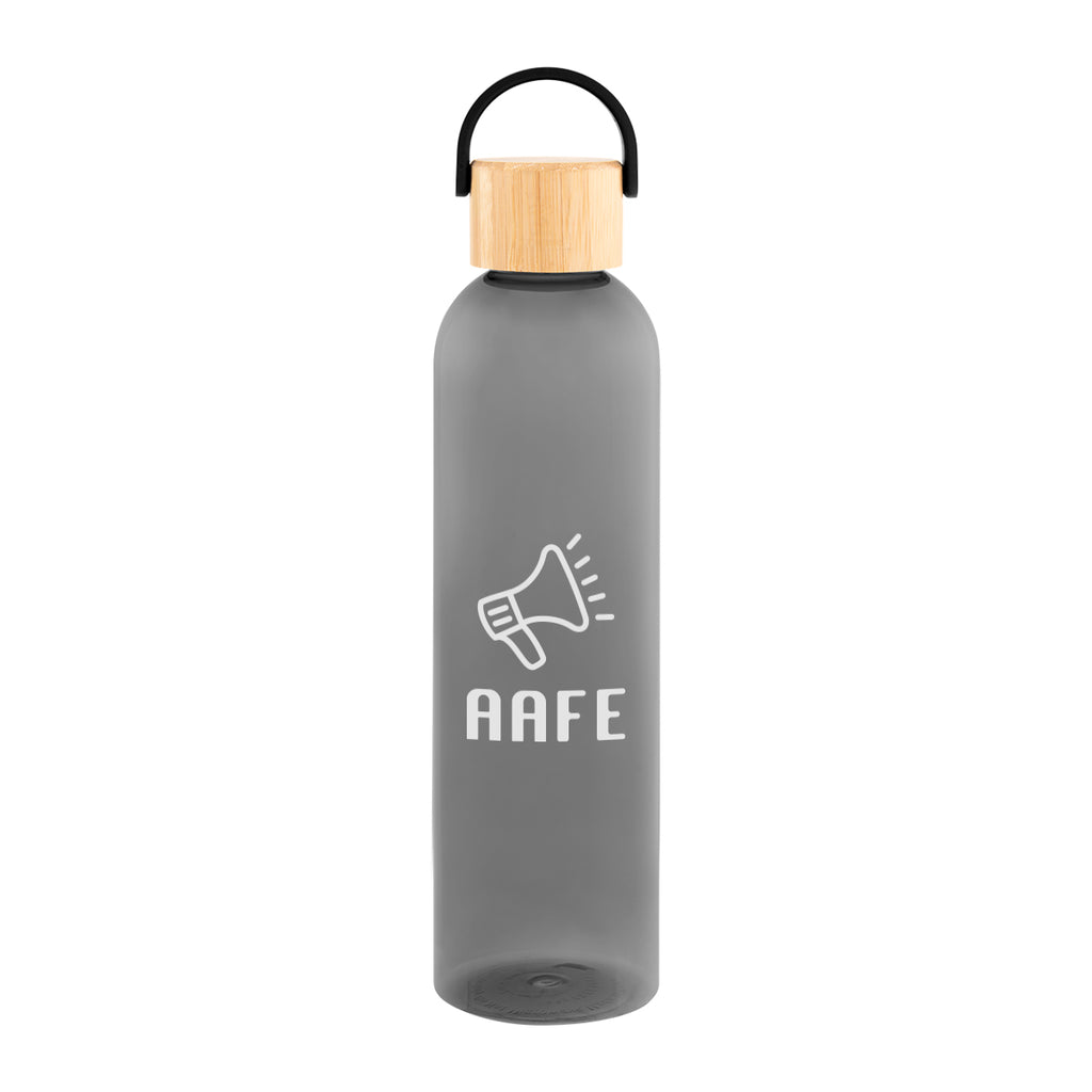 Jeffrey Bottle with Bamboo Lid and Carry Handle, 32 oz - Charcoal - Silk Screen