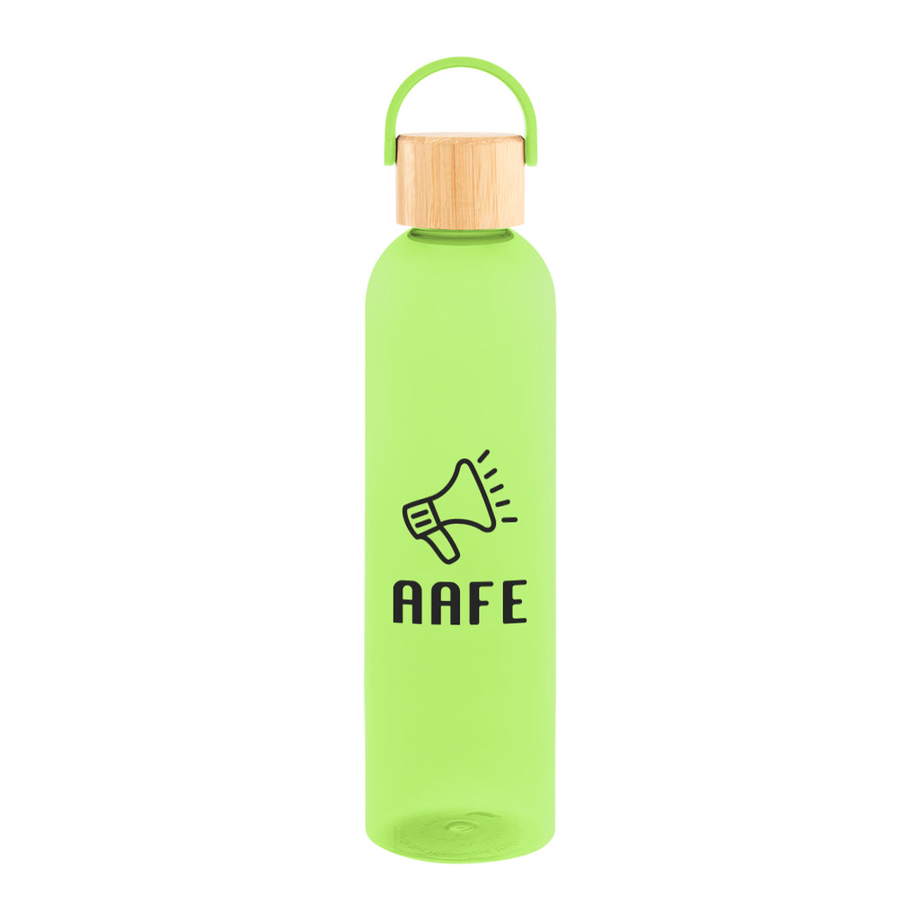 Jeffrey Bottle with Bamboo Lid and Carry Handle, 32 oz - Lime Green - Silk Screen