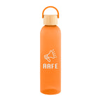 Jeffrey Bottle with Bamboo Lid and Carry Handle, 32 oz - Orange - Silk Screen