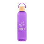 Jeffrey Bottle with Bamboo Lid and Carry Handle, 32 oz - Purple - Silk Screen