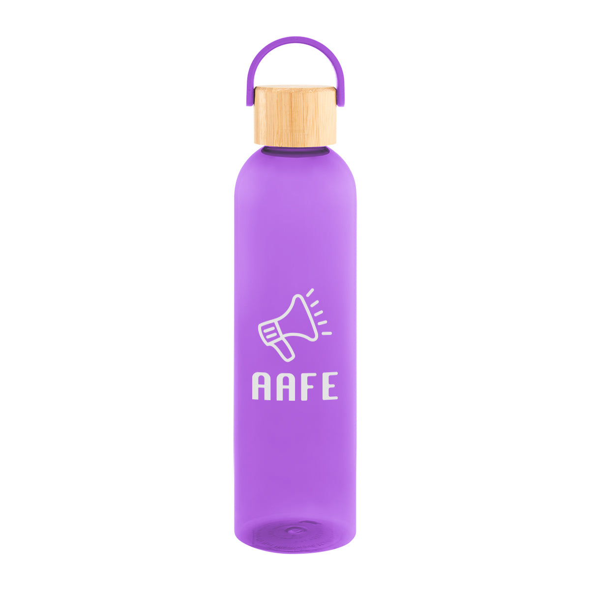 Jeffrey Bottle with Bamboo Lid and Carry Handle, 32 oz - Purple - Silk Screen