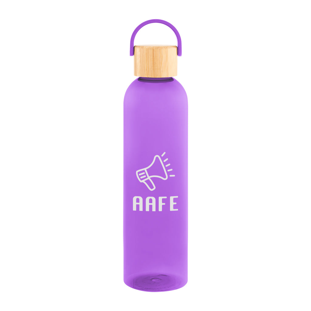 Jeffrey Bottle with Bamboo Lid and Carry Handle, 32 oz - Purple - Silk Screen