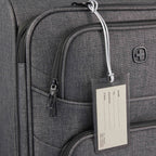 Jelly Luggage Tag in Clear PVC - Gray - Detail