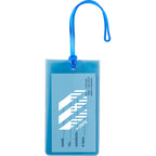 Jelly Luggage Tag in Clear PVC - Navy - Front