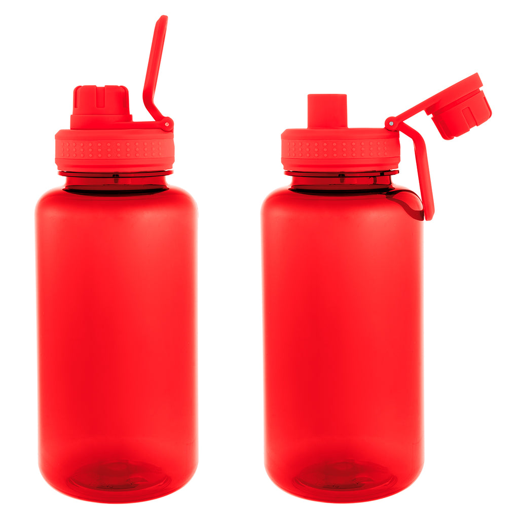 Jessie Bottle in Recycled PET, 34 oz - Red - Front