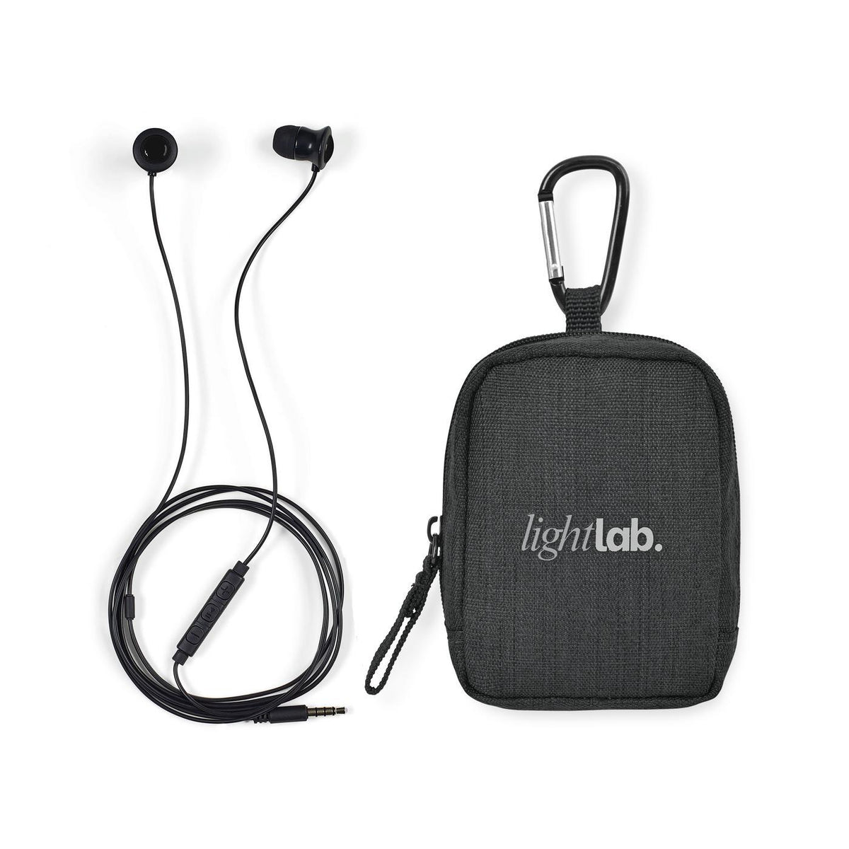Jetset Wired Travel Earbuds with Mini Pouch Bag Charm Transfer - Black Sand - View 1