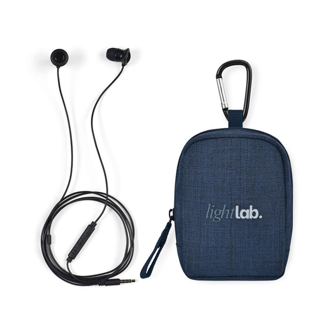 Jetset Wired Travel Earbuds with Mini Pouch Bag Charm Transfer