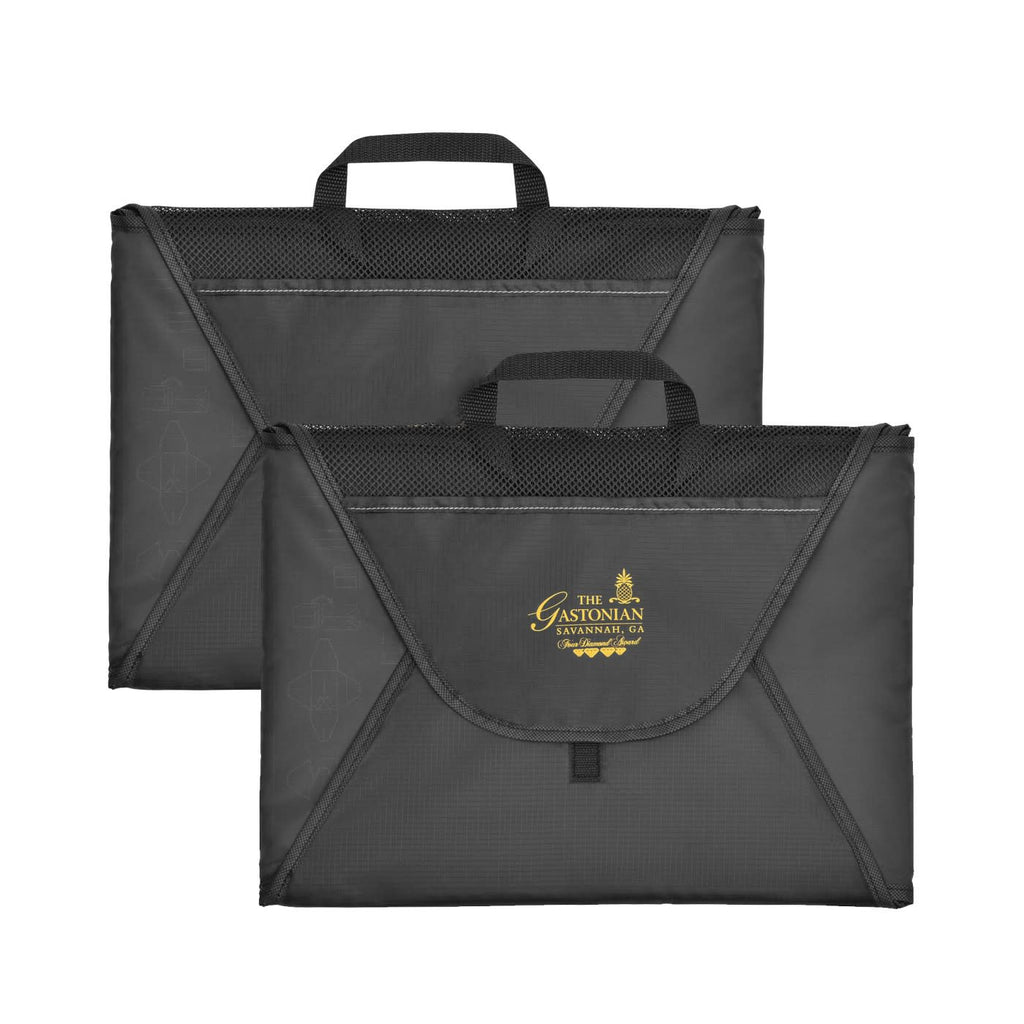 Jetsetter Garment Folders, Set of 2 Embroidery - Black - View 1