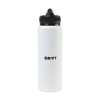 Jett Aluminum Water Bottle with Straw Lid, 32 oz - White - View 1