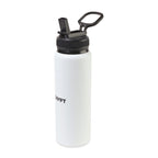 Jett Aluminum Water Bottle with Straw Lid, 32 oz - White - View 2