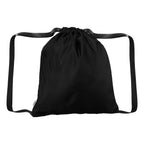 Joel Drawstring Tote Bag in Recycled PET - Black - Full