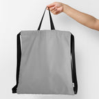 Joel Drawstring Tote Bag in Recycled PET - Gray - Handle