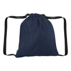 Joel Drawstring Tote Bag in Recycled PET - Navy - Full