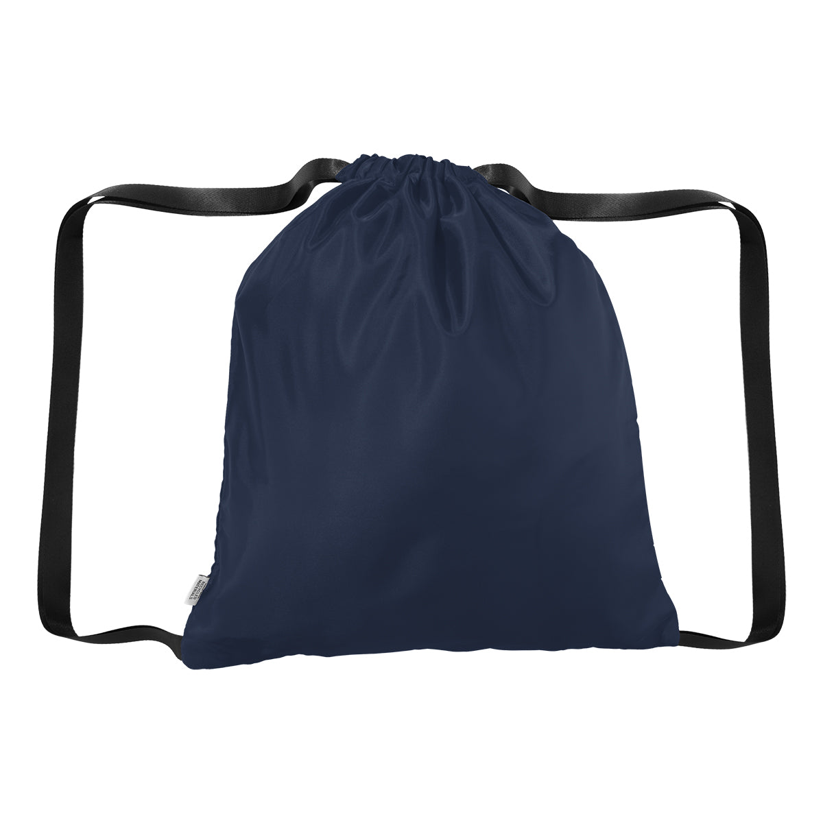Joel Drawstring Tote Bag in Recycled PET - Navy - Full