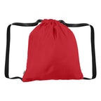 Joel Drawstring Tote Bag in Recycled PET - Red - Full