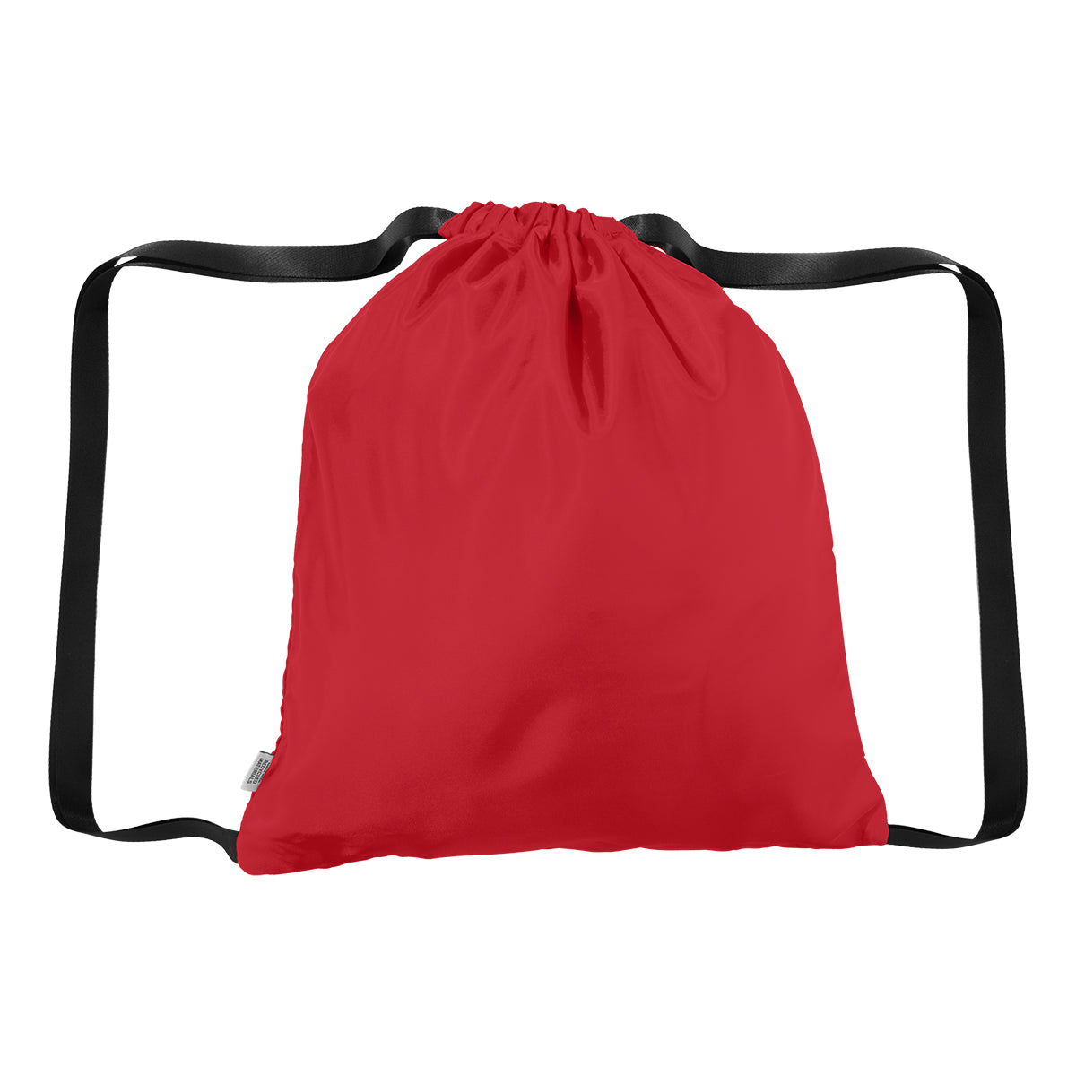 Joel Drawstring Tote Bag in Recycled PET - Red - Full