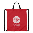 Joel Drawstring Tote Bag in Recycled PET - Red - Silk Screen
