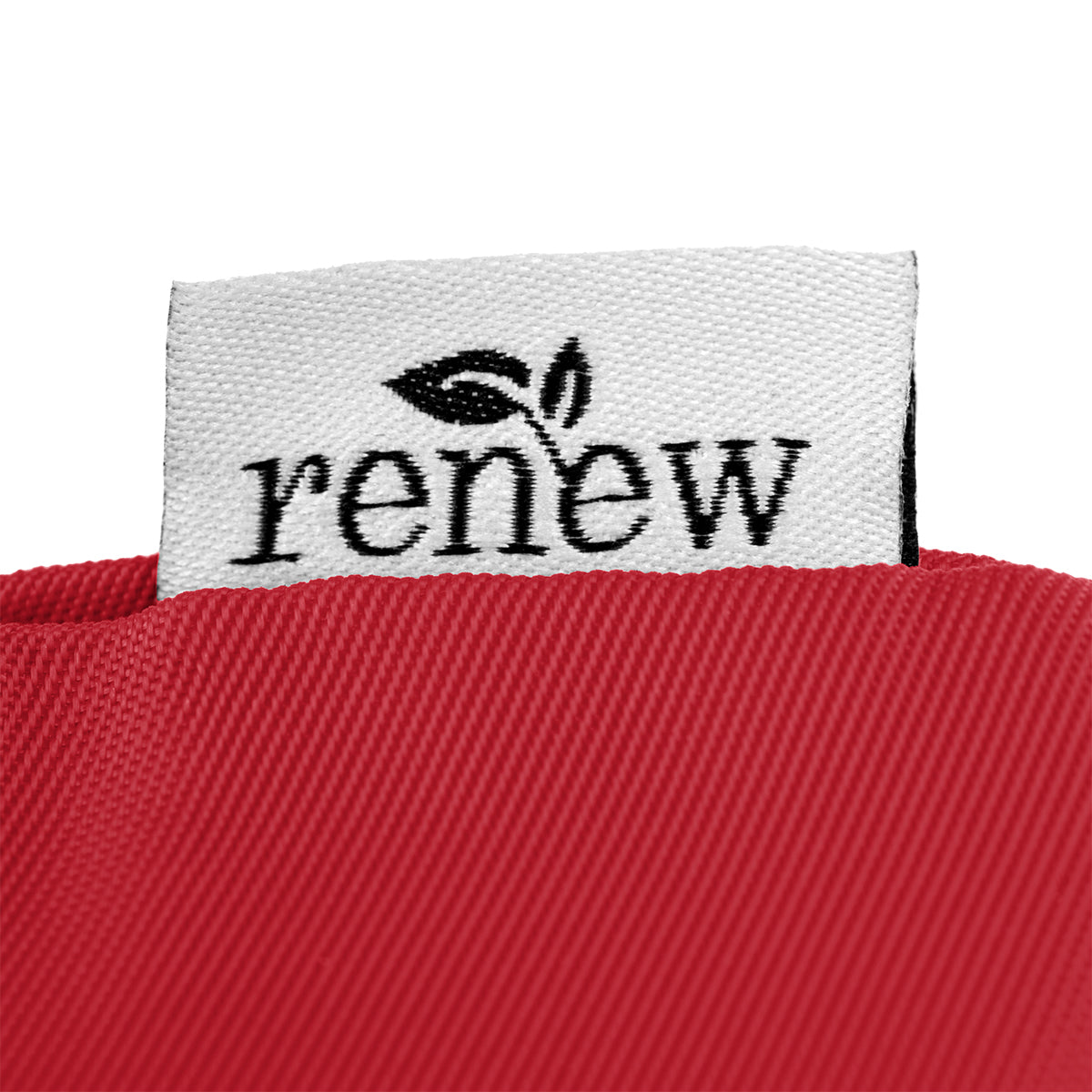 Joel Drawstring Tote Bag in Recycled PET - Red - Tag