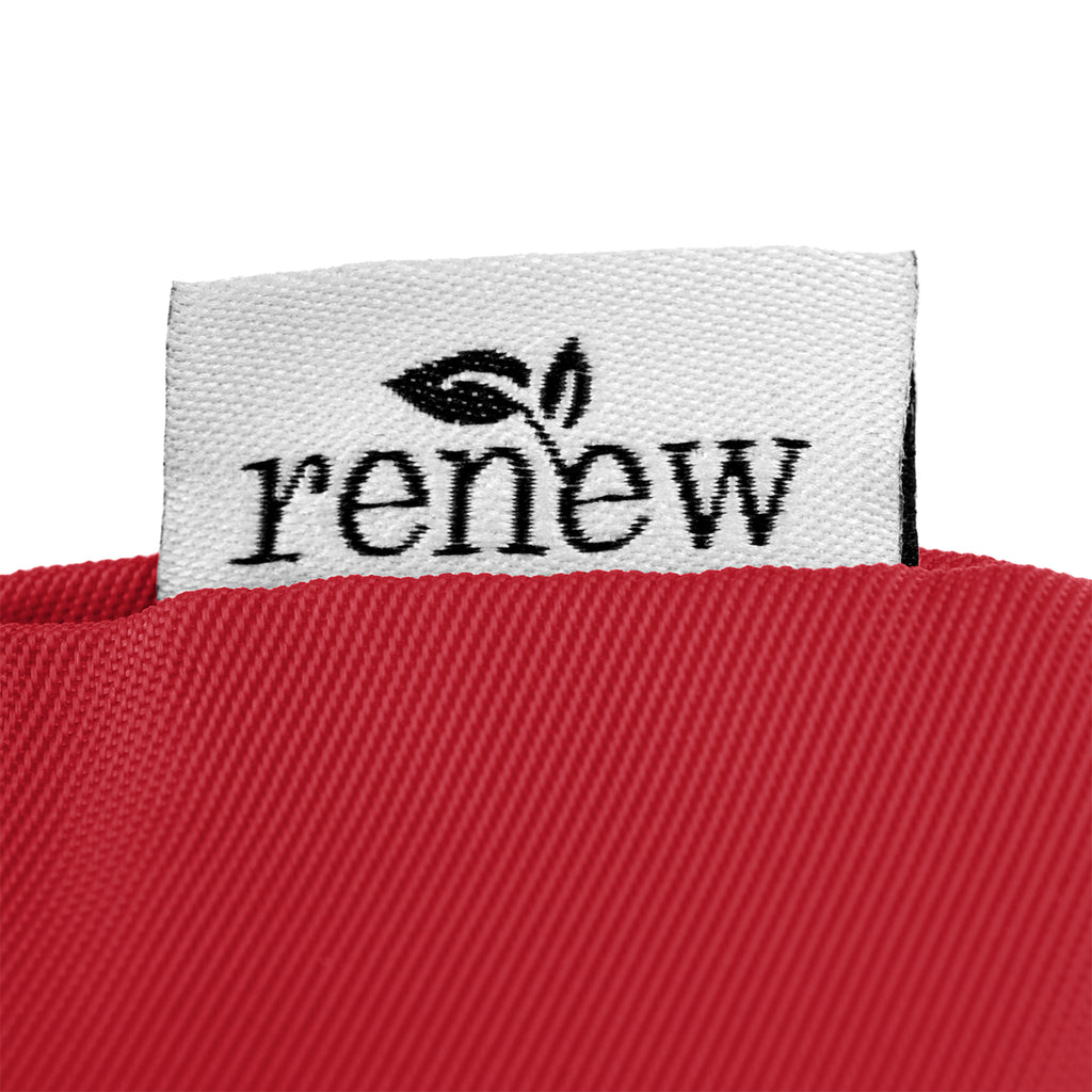 Joel Drawstring Tote Bag in Recycled PET - Red - Tag