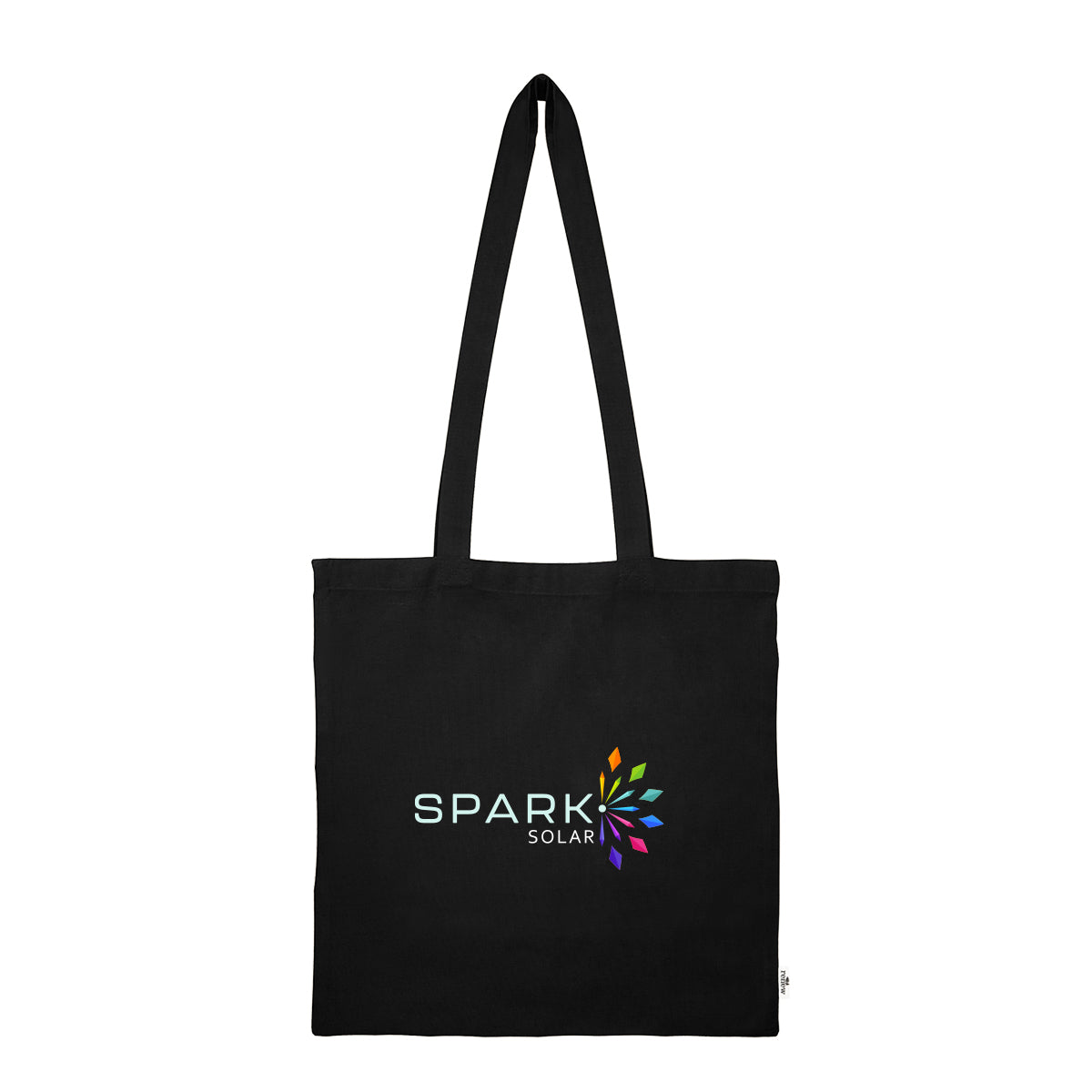 Jones Recycled Cotton Tote Bag, 4 oz - Black - Colorbrite