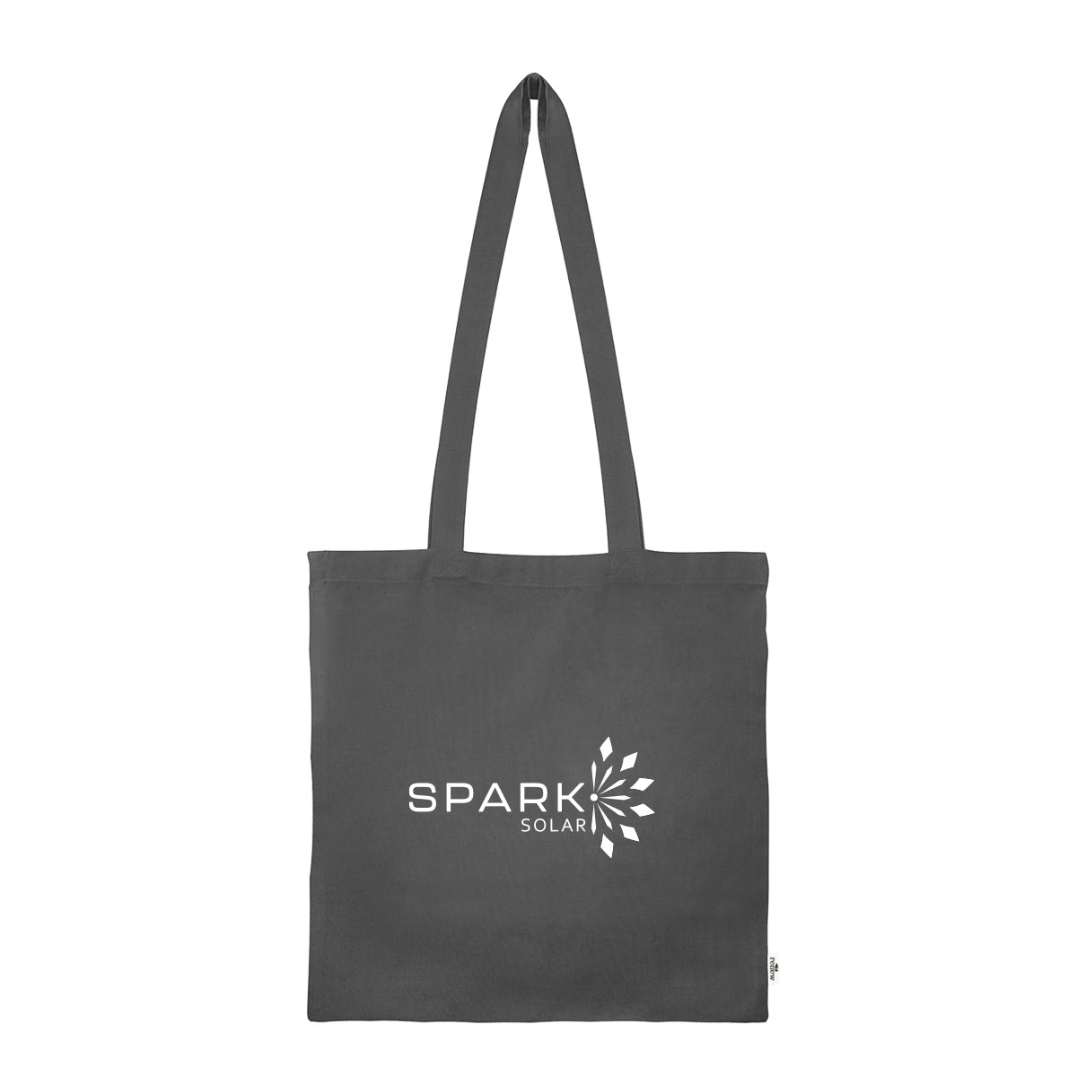 Jones Recycled Cotton Tote Bag, 4 oz - Gray - Silk Screen