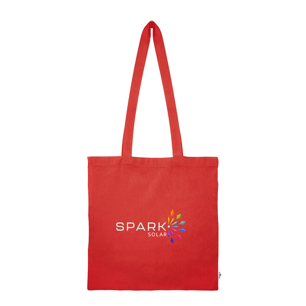 Jones Recycled Cotton Tote Bag, 4 oz - Red - Colorbrite