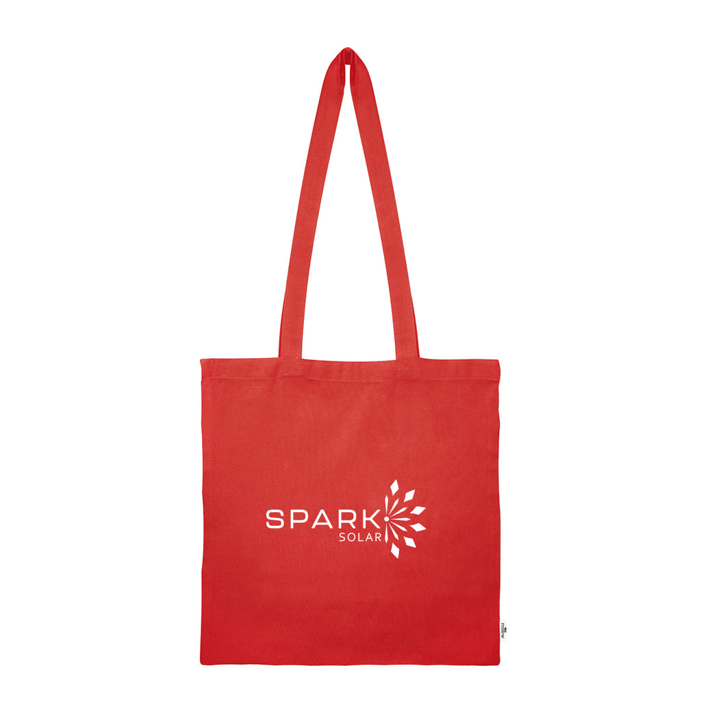 Jones Recycled Cotton Tote Bag, 4 oz - Red - Silk Screen