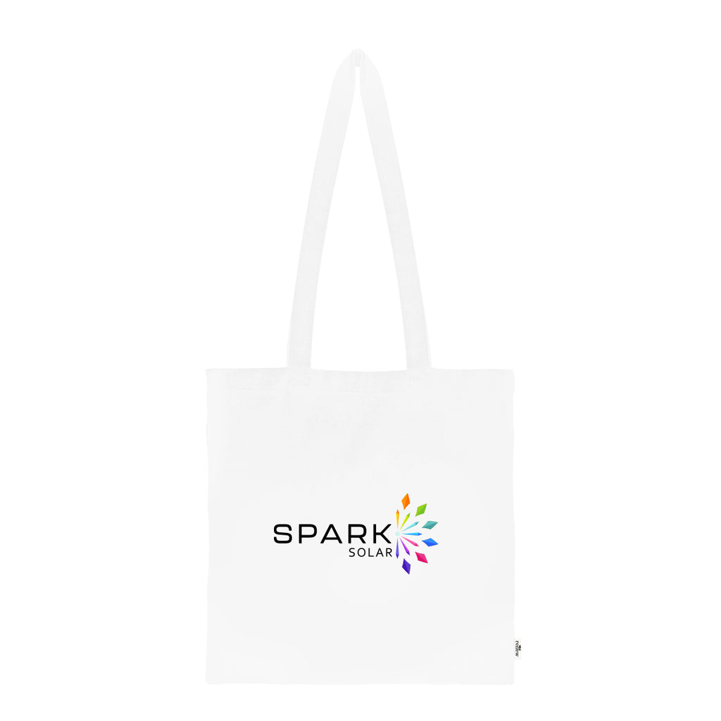 Jones Recycled Cotton Tote Bag, 4 oz - White - Colorbrite