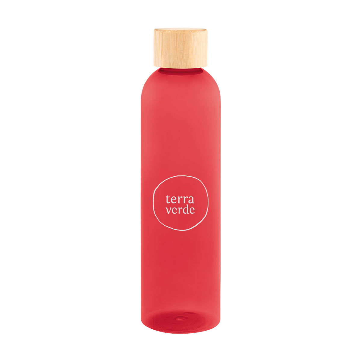 Jordan Bottle with Bamboo Lid, 32 oz - Red - Silk Screen