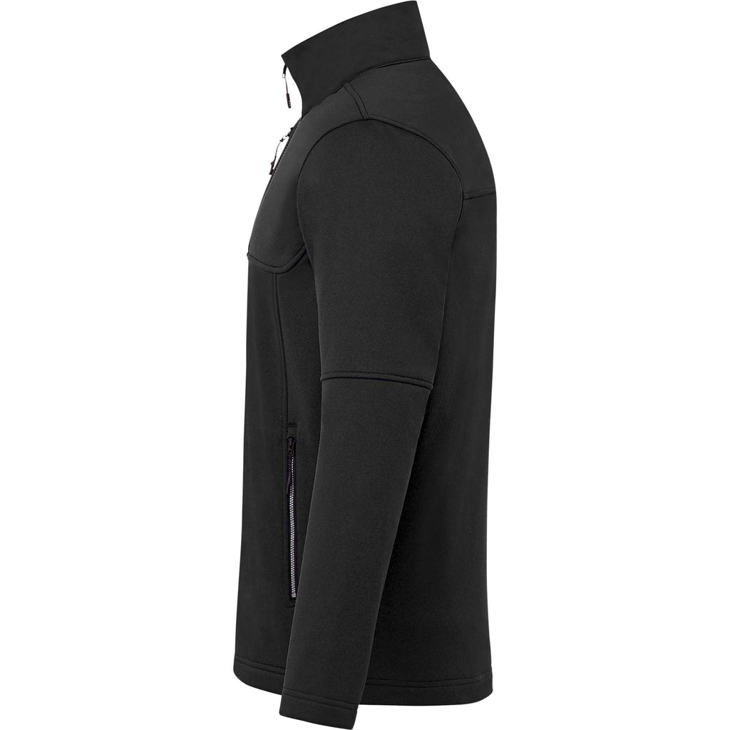 Joris Recycled Waterproof Softshell Jacket for Men Debossing - Black - Left Side