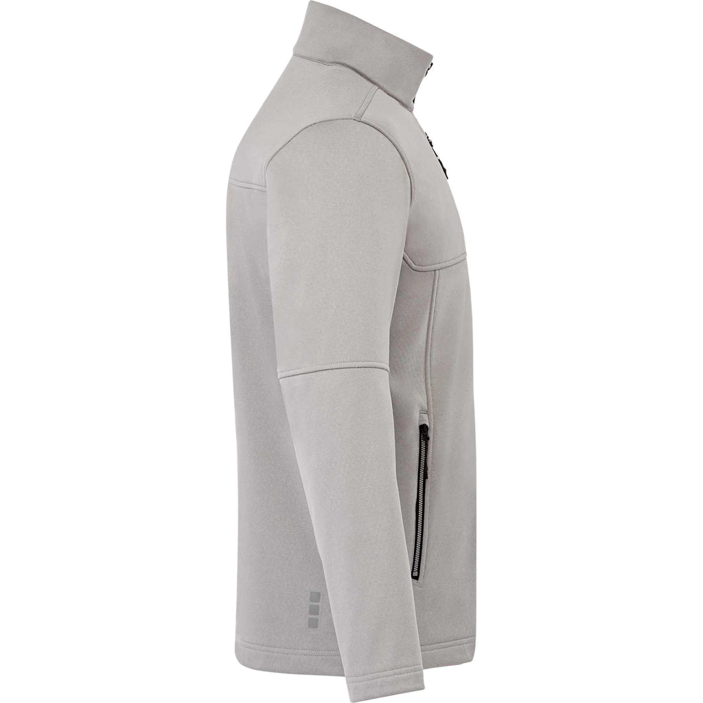 Joris Recycled Waterproof Softshell Jacket for Men Debossing - Silver Heather - Right Side