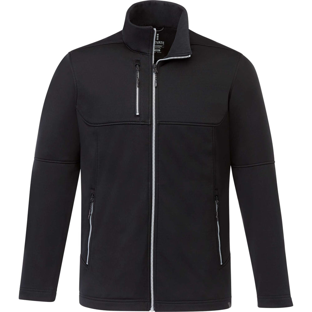 Joris Recycled Waterproof Softshell Jacket for Men Embroidery - Black - Front