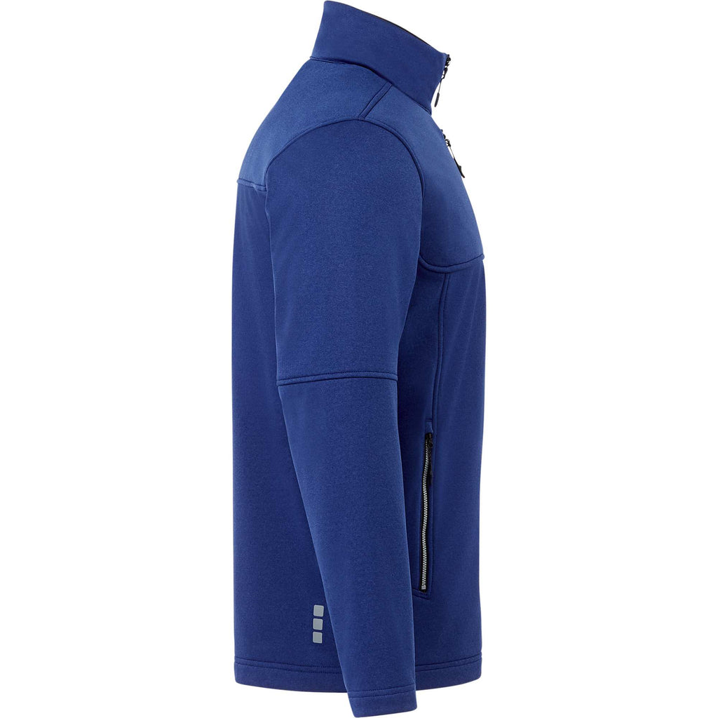 Joris Recycled Waterproof Softshell Jacket for Men Embroidery - Metro Blue Heather - Right Side