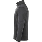 Joris Recycled Waterproof Softshell Jacket for Men Laser Engraving - Heather Dark Charcoal - Left Side