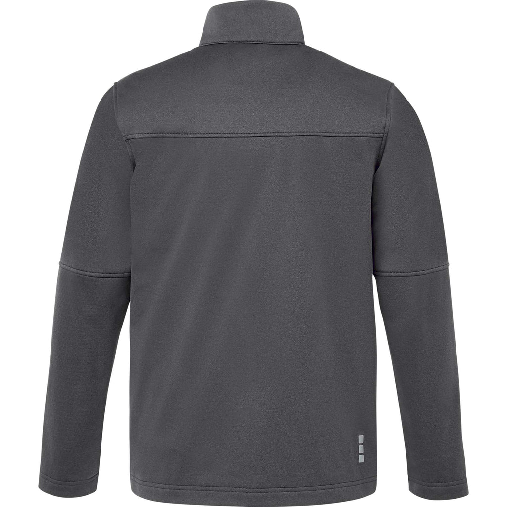 Joris Recycled Waterproof Softshell Jacket for Men Transfer - Heather Dark Charcoal - Back