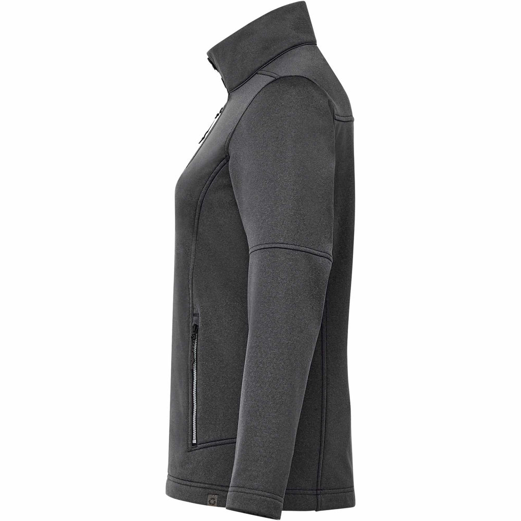 Joris Recycled Waterproof Softshell Jacket for Women Transfer - Heather Dark Charcoal - Left Side