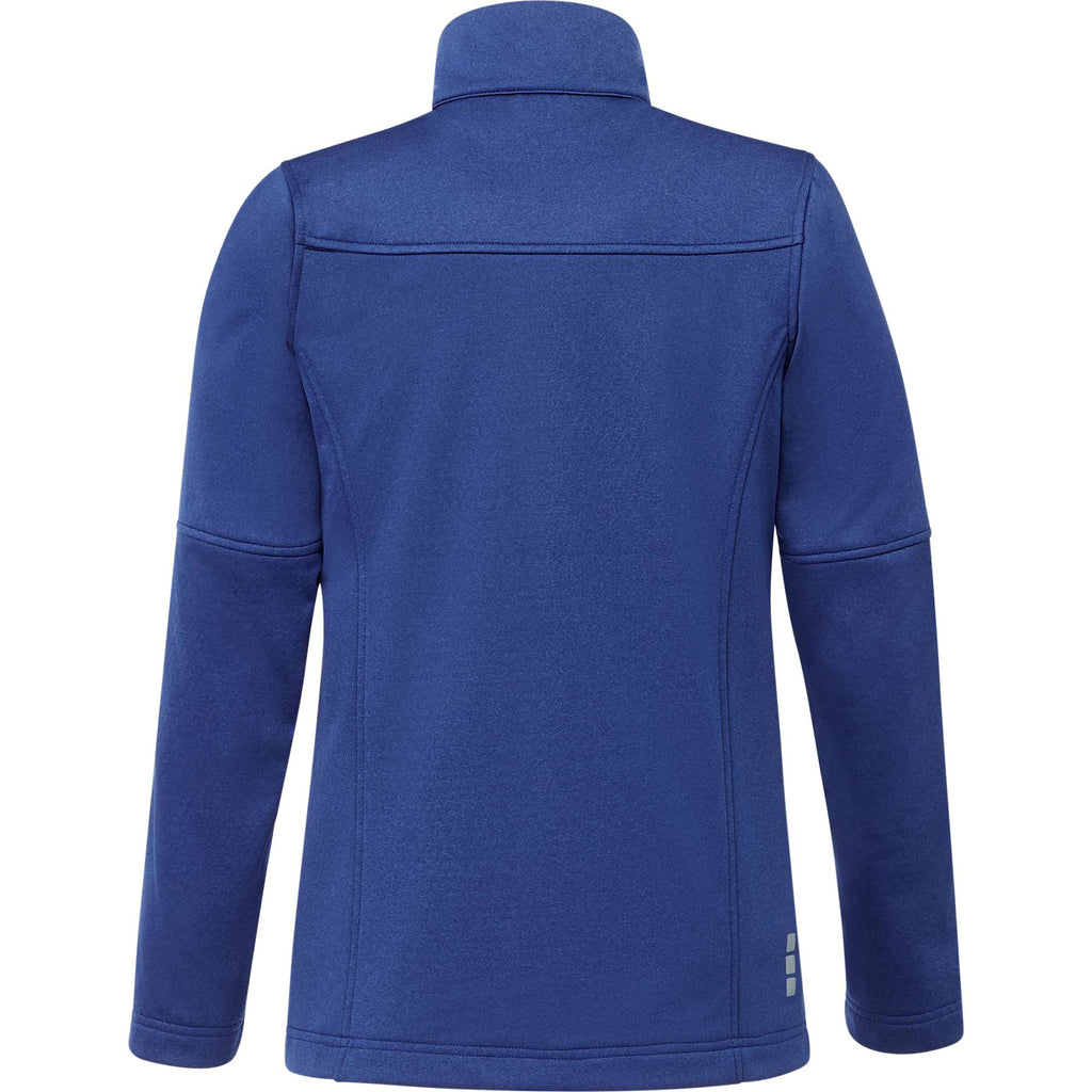 Joris Recycled Waterproof Softshell Jacket for Women Transfer - Metro Blue Heather - Back