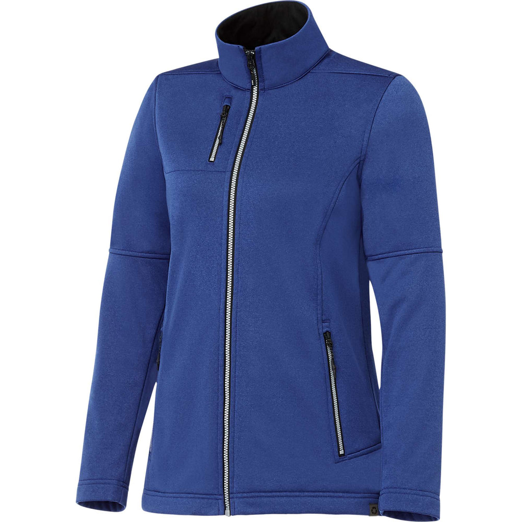 Joris Recycled Waterproof Softshell Jacket for Women Transfer - Metro Blue Heather - Right Angle