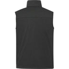 Joris Recycled Waterproof Softshell Vest for Men Embroidery - Heather Dark Charcoal - Back