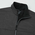Joris Recycled Waterproof Softshell Vest for Men Embroidery - Heather Dark Charcoal - Detail