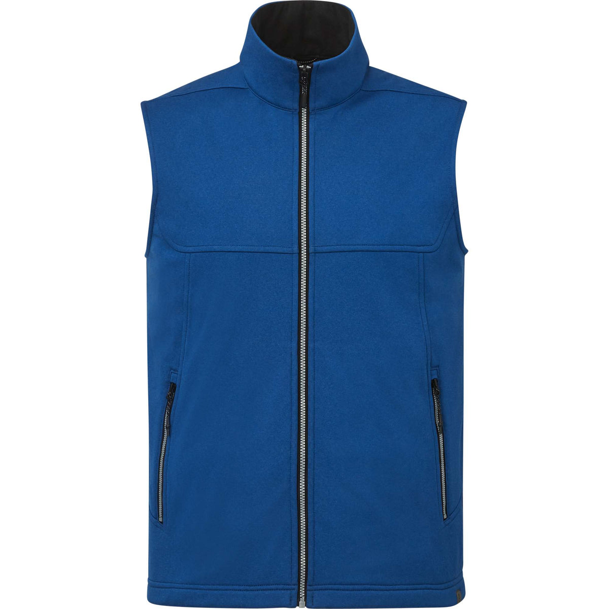 Joris Recycled Waterproof Softshell Vest for Men Embroidery - Metro Blue Heather - Front
