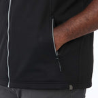 Joris Recycled Waterproof Softshell Vest for Men Laser Engraving - Black - Detail On Model 3