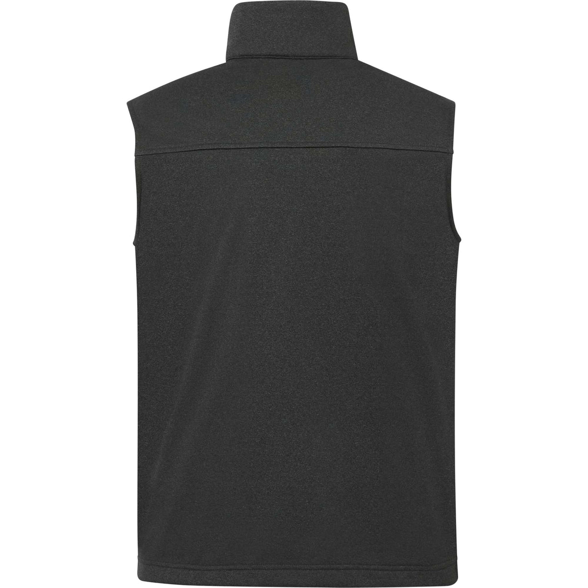 Joris Recycled Waterproof Softshell Vest for Men Laser Engraving - Heather Dark Charcoal - Back