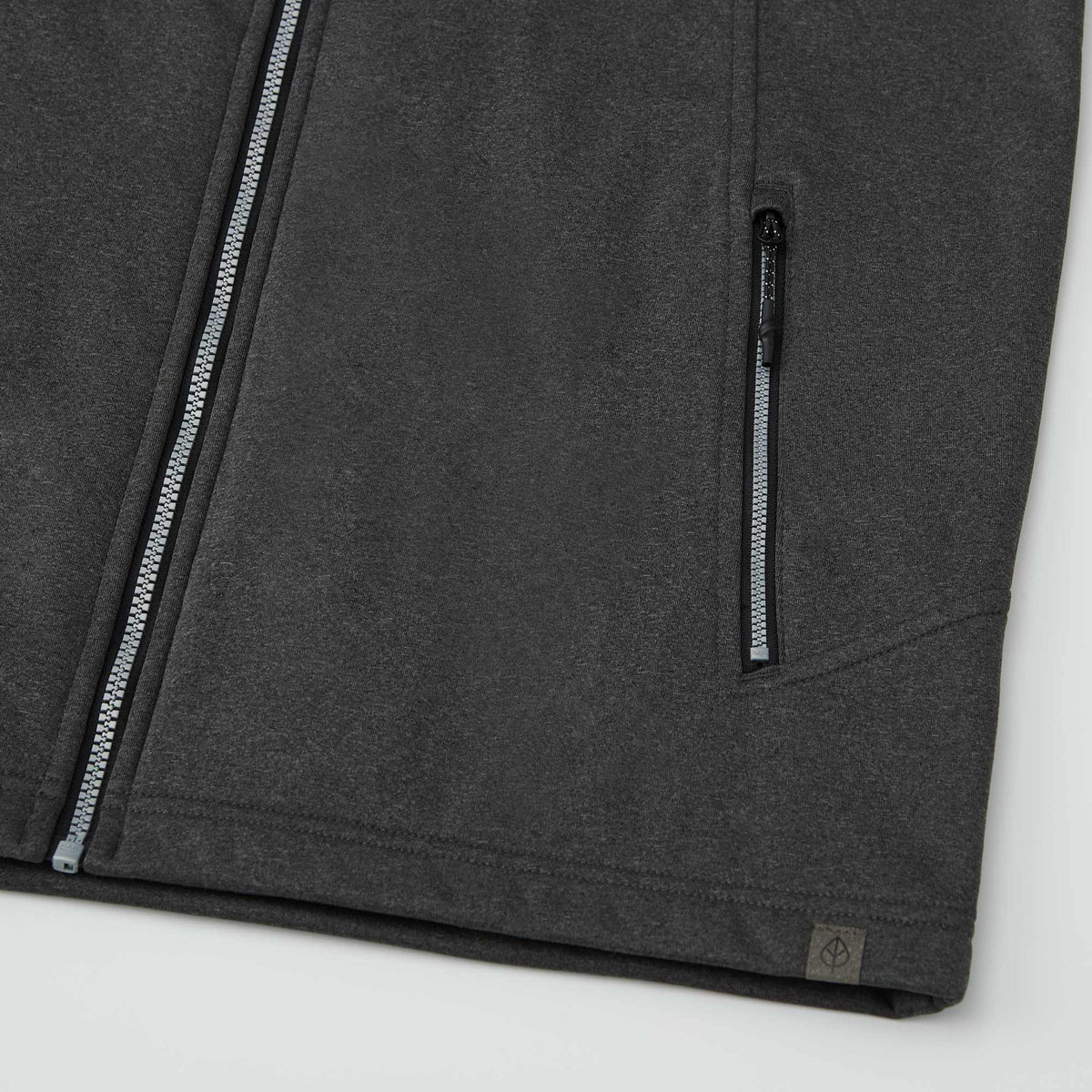 Joris Recycled Waterproof Softshell Vest for Men Laser Engraving - Heather Dark Charcoal - Detail 2